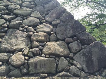 Stones on stone wall