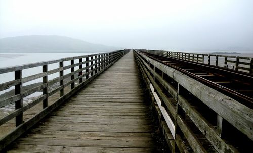 View of pier in sea