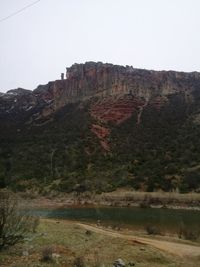 Scenic view of rocky mountain against sky