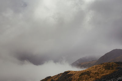 Low angle view of mountain against sky