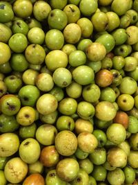 Full frame shot of green apples