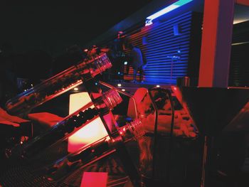 View of illuminated building at night