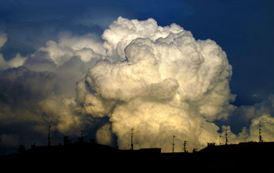 Low angle view of cloudy sky