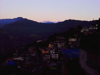 High angle shot of townscape