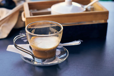 Close-up of drink on table