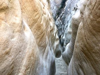 Scenic view of slot canyon