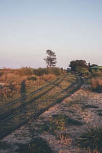 Scenic view of landscape against clear sky