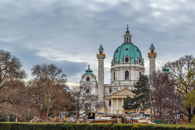 View of building against cloudy sky