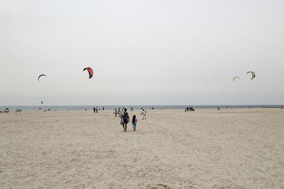 Paragliders on the dubai beach