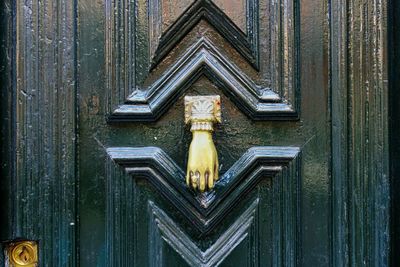 Close-up of wooden door