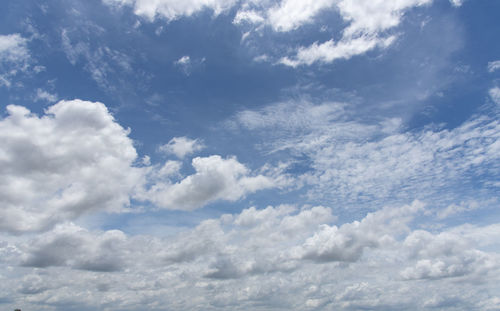 Low angle view of clouds in sky