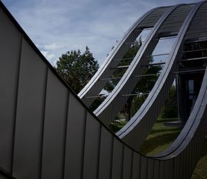 Low angle view of building against clear sky