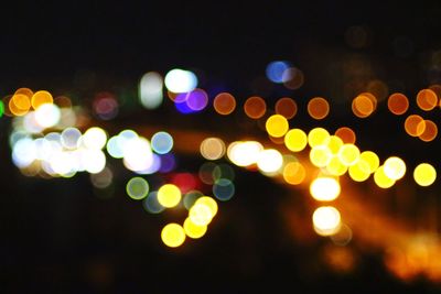 Defocused lights at night