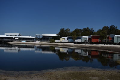 Reflection of built structures in water