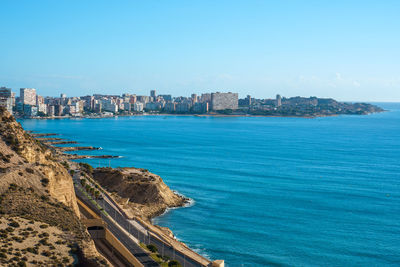 San juan de alicante. touristic city in costa blanca. mediterranean sea. region of valencia, spain.