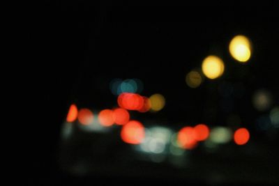 Defocused lights at night