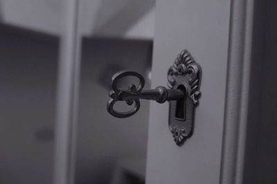 Close-up of door handle