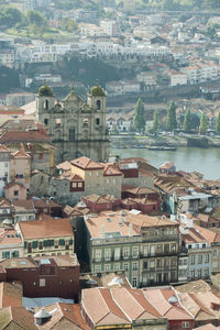 High angle view of townscape