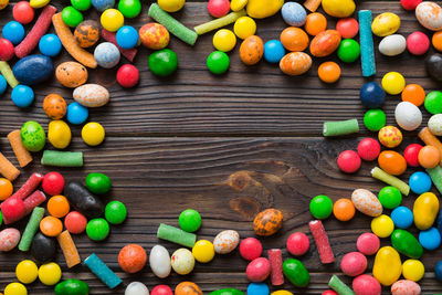 Full frame shot of multi colored candies