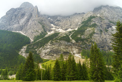 Scenic view of rocky mountains