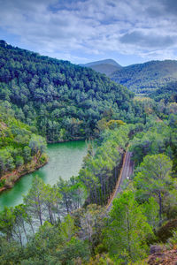 Mountain landscape near benitandus village, castellon. spain