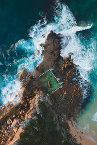 Rockpool aerial at sunrise, sydney