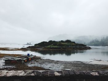Scenic view of river against sky