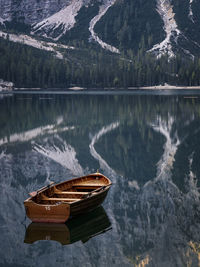 Scenic view of lake by mountain