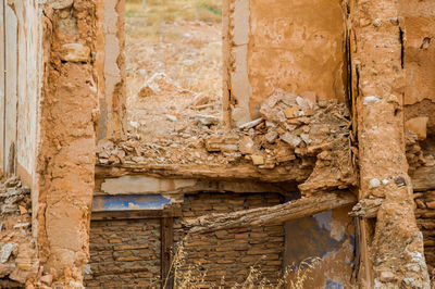 Weathered wall of old building