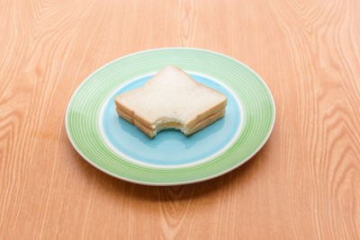 Close-up of bread in plate