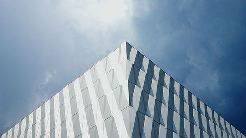 Low angle view of modern building against sky