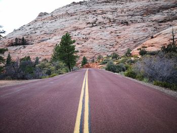 Road passing through mountain