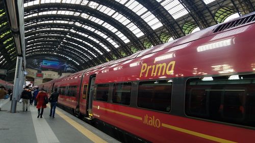 View of train at railroad station