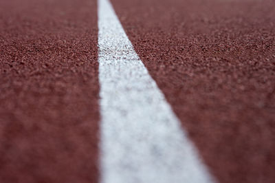 Full frame shot of red running track