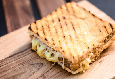 Close-up of toasted sandwich