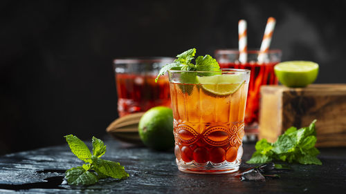 Close-up of drink on table