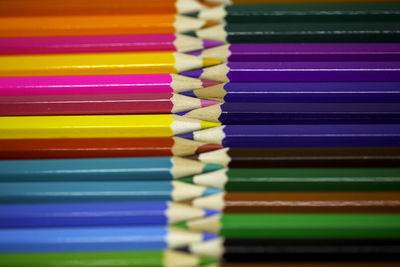 Close-up of colored pencils