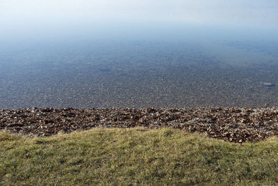 High angle view of land