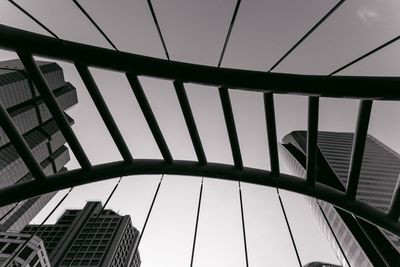 Low angle view of modern building against sky