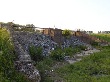 View of built structure against clear sky