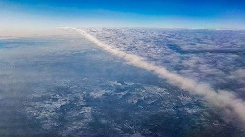 Aerial view of landscape against sky