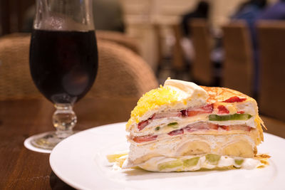 Close-up of food on table