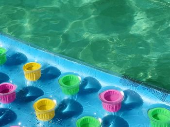 High angle view of swimming pool