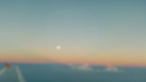 View of calm sea at sunset