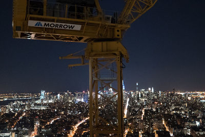 Illuminated cityscape at night