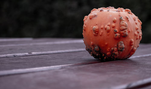 Close-up of strawberry on table