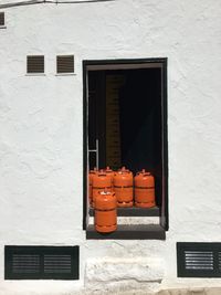 Stack of window of building