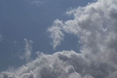 Low angle view of clouds in sky