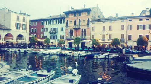 View of canal in city