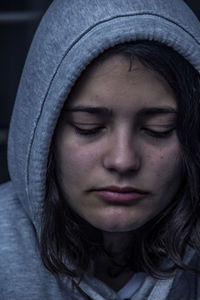 Close-up of young woman